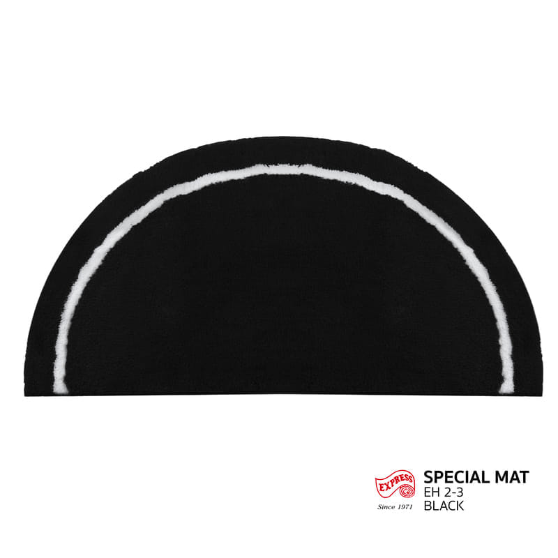 พรมเช็ดเท้าหน้าประตู EXPRESS CARPET รุ่น EH2-3 ขนาด ครึ่งวงกลม 45X75 ซม. หนา 20 มม. สีดำ_3